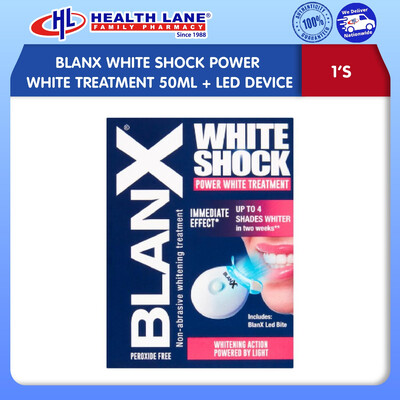 BLANX WHITE SHOCK POWER WHITE TREATMENT (50ML) + LED DEVICE